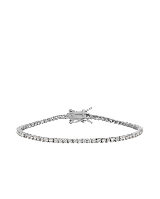 Mini Amina Tennis Bracelet, Silver