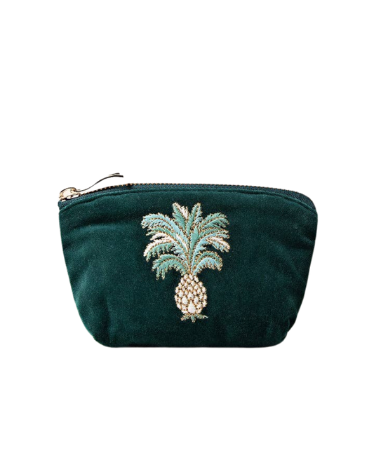 Pineapples Coin Purse, Emerald