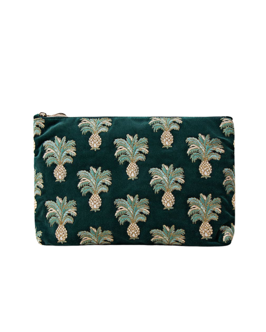 Pineapples Everyday Pouch, Emerald