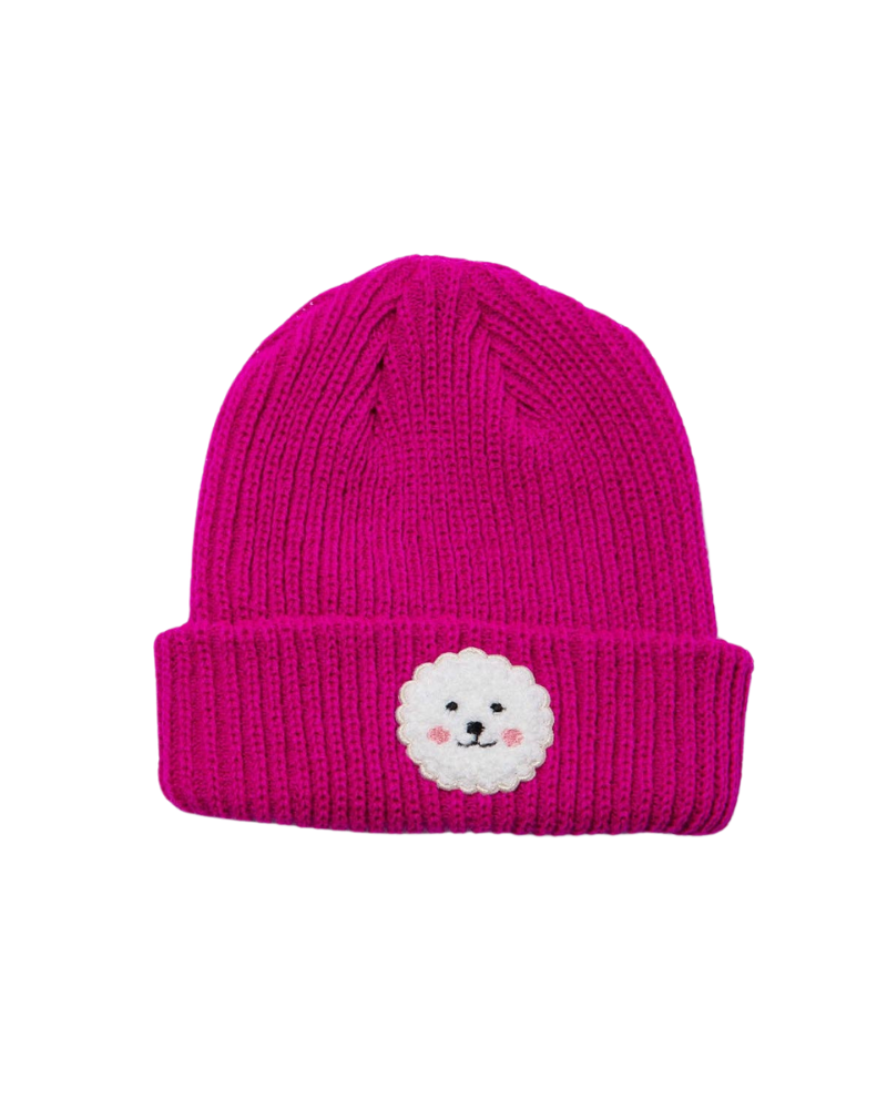 Poodle Beanie, Pink