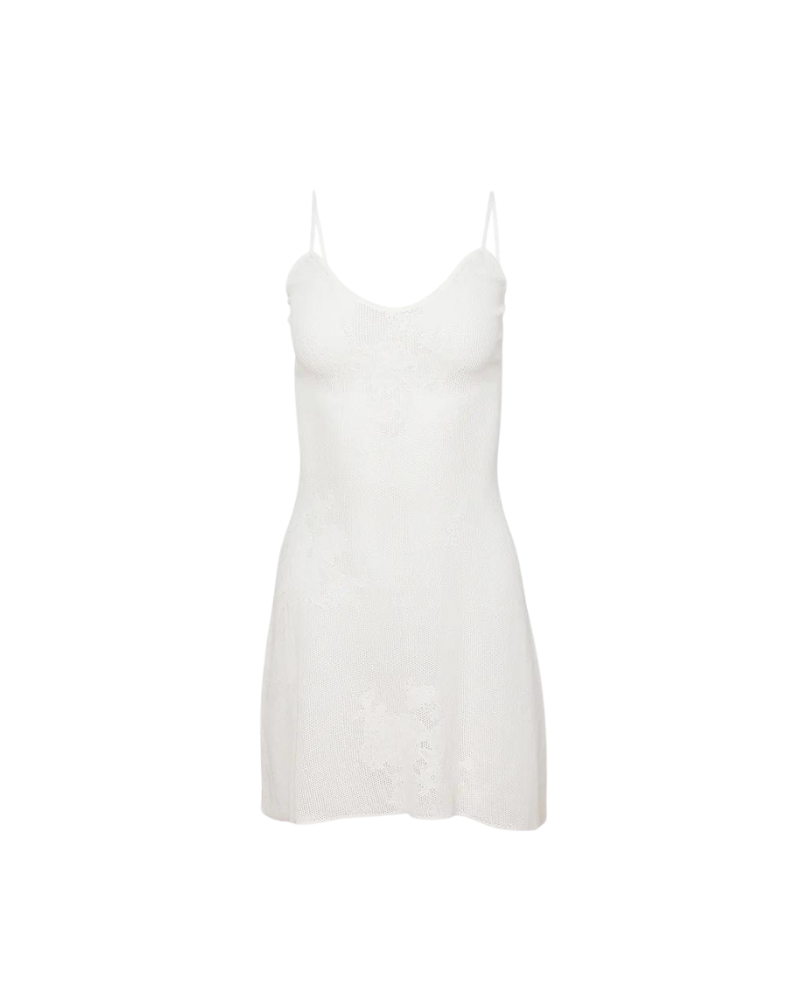 Lace Pointelle Cami Dress, Ivory