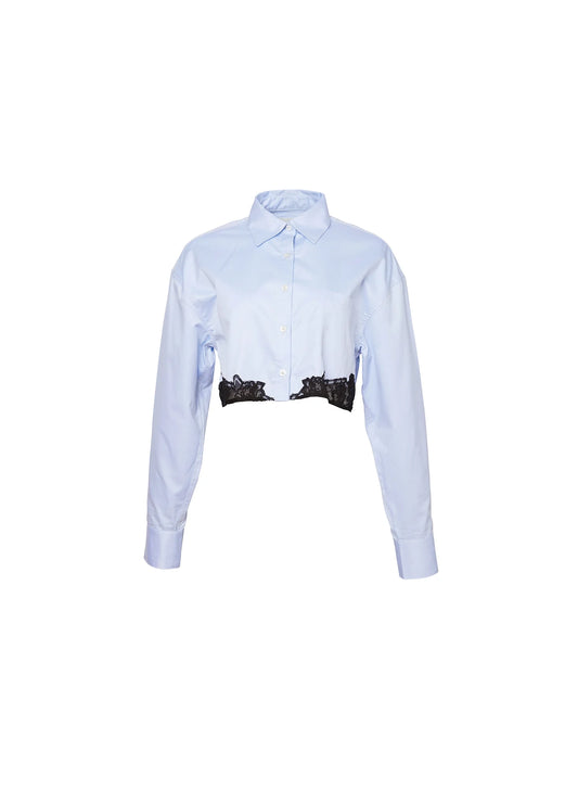 Poplin Cropped Button Down