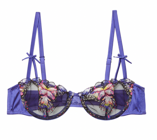 Butterfly Embroidery Balconette Bra