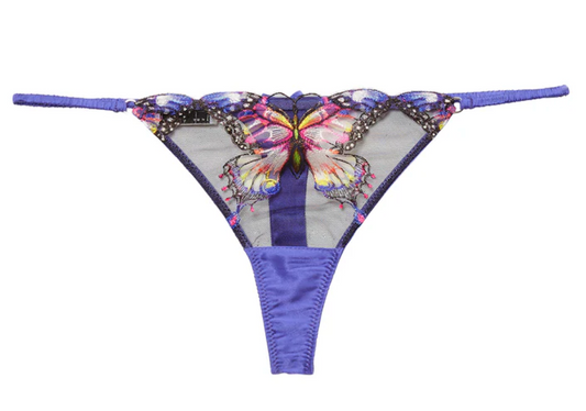 Butterfly Embroidery Thong