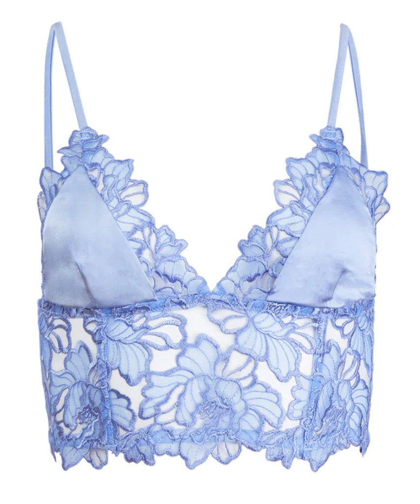 Whitney Embroidery Longline Triangle Bra