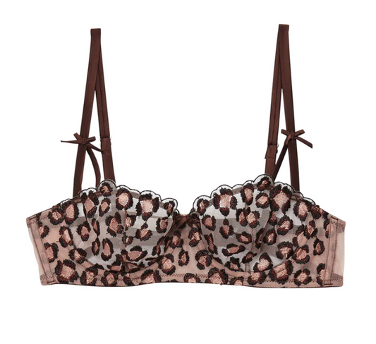 Leopard Balconette Embroidery Bra