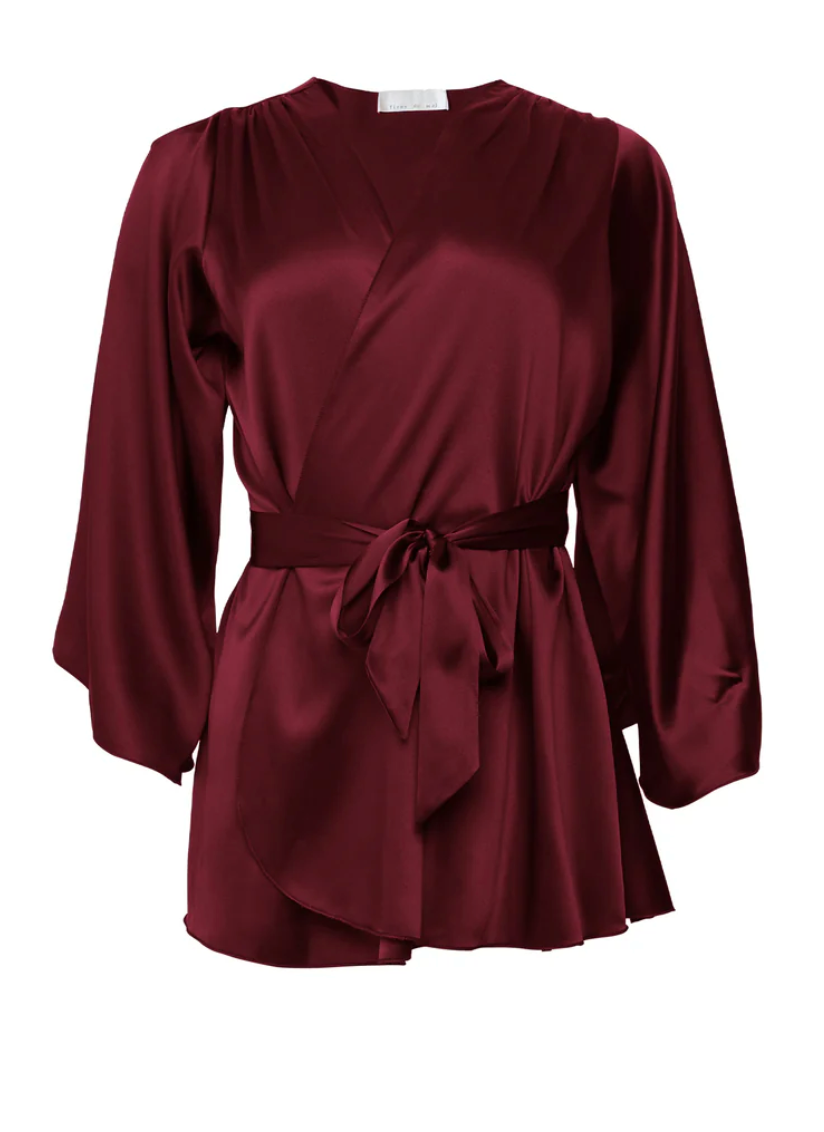 ANGEL SLEEVE ROBE, RED