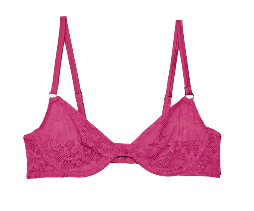 Le Stretch Lace Demi Bra, Big Spender Pink