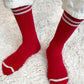 Extended Boyfriend Socks: Maroon