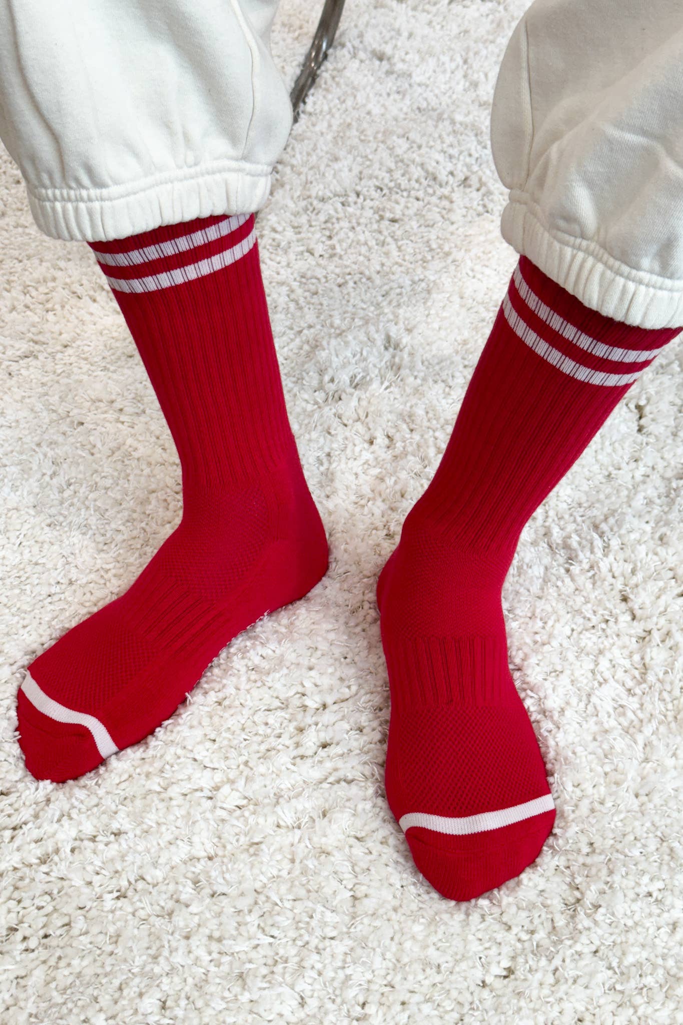 Extended Boyfriend Socks: Maroon