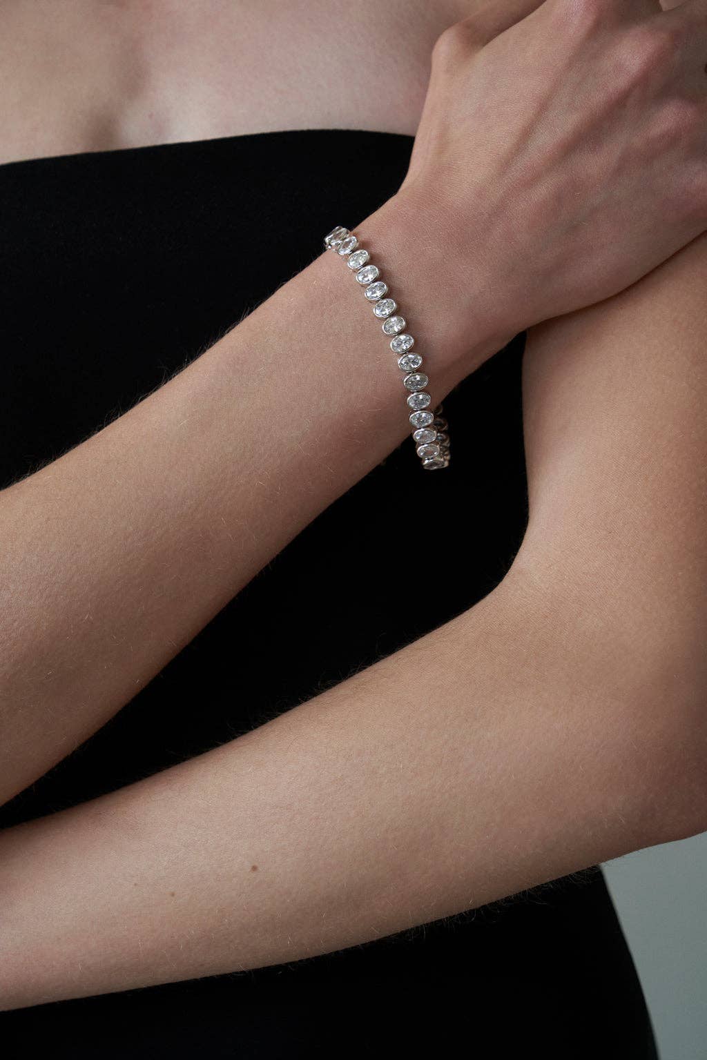 Roos Tennis Bracelet, Silver