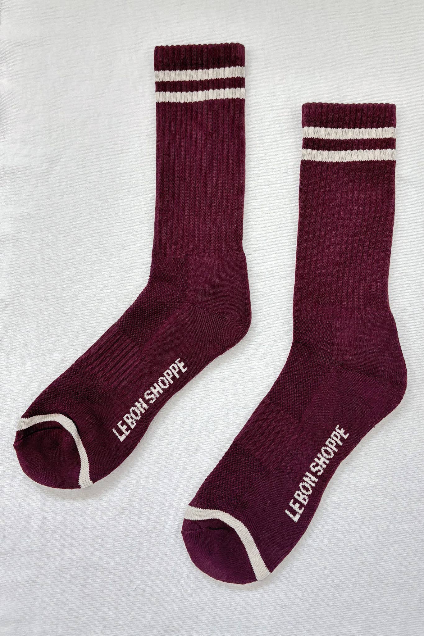 Extended Boyfriend Socks: Maroon