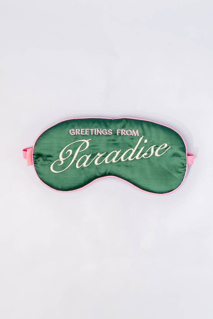 Getaway Eye Mask, Greetings from Paradise