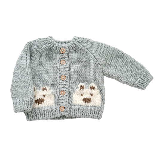 Bear Cardigan, Bowie Grey | Baby & Kid Sweater